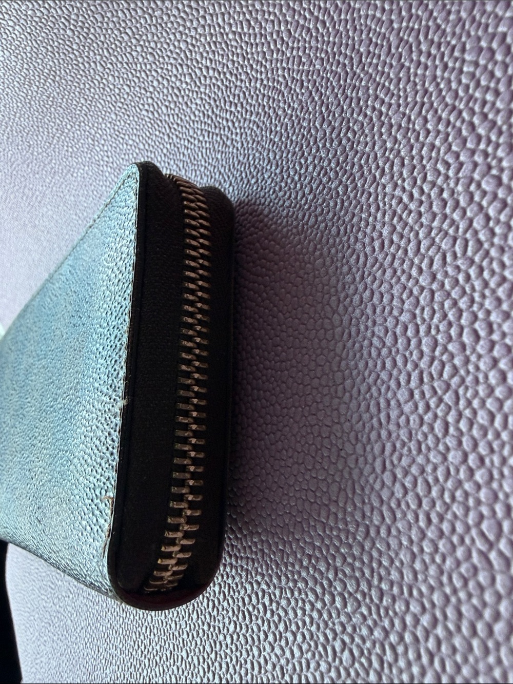 Louis Vuitton Damier Zip Wallet in Brown and Dark Brown - Picture 4 of 9